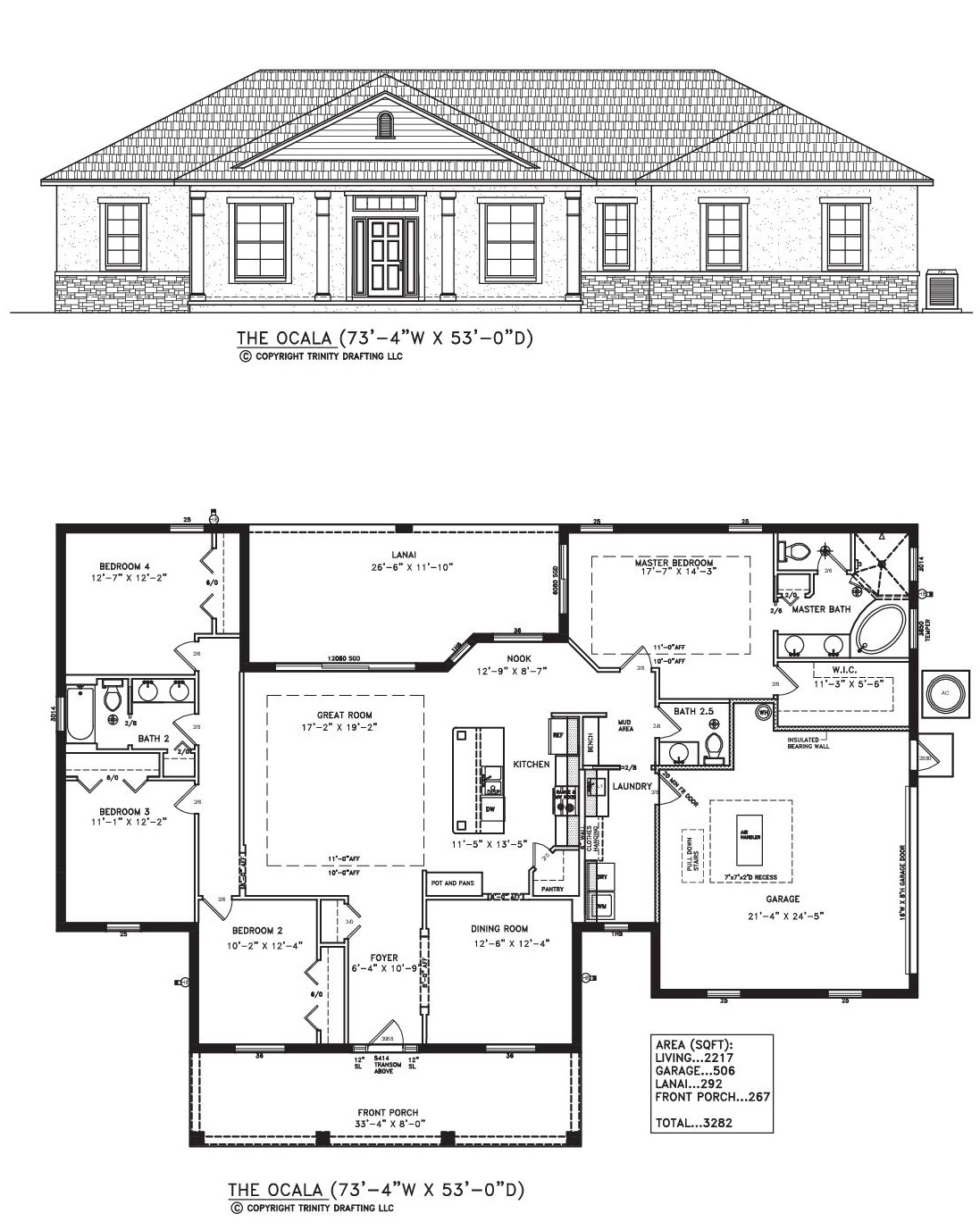 Trinity House Plans Florida Engineered Floor Plans 